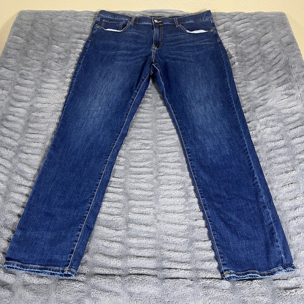 Lucky Brand 410 Athletic Straight Mens Jeans 40x34‎ Dark Wash Blue Stretch AP934